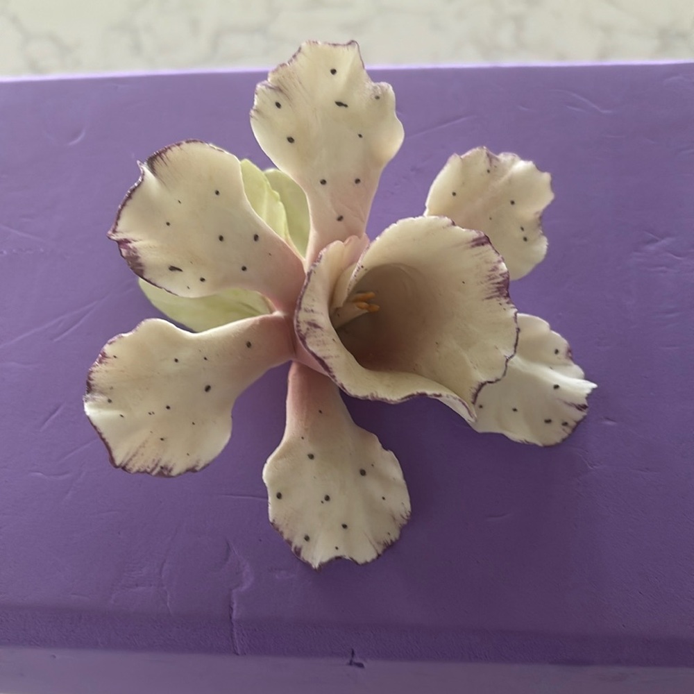 Capodimonte porcelain orchid